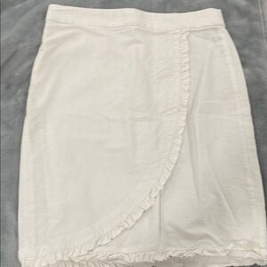 J.Crew size 0 cotton White Ruffle Skirt